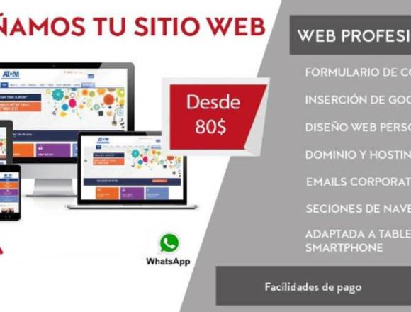 Diseño de paginas web al mejor precio y planes. 