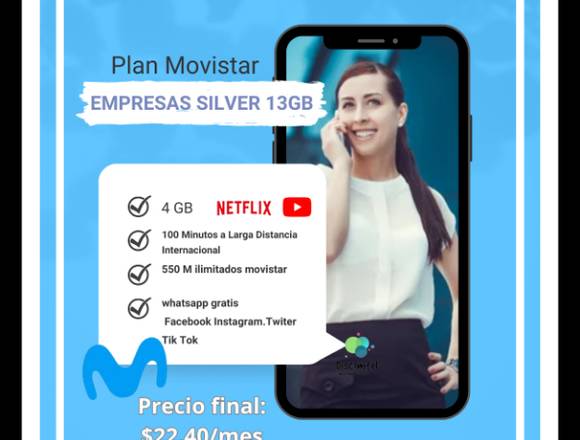 PLAN MOVISTAR EMPRESAS SILVER ACTIVALO CON TU RUC 