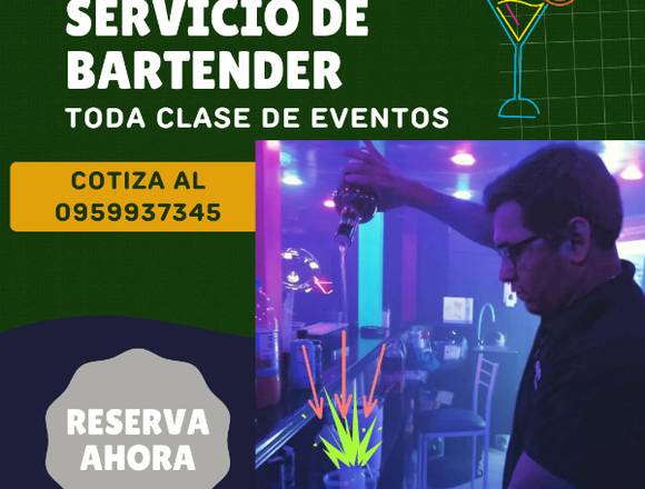 Servicio de Bartender Profesional para Eventos 