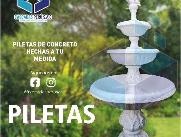 PÍLETA DE AGUA, PILETA DE CONCRETO, PILETAS