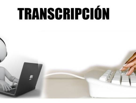 transcripciones de audio, textos y otros