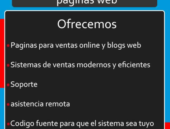 Sistema de ventas, paginas web para ventas online