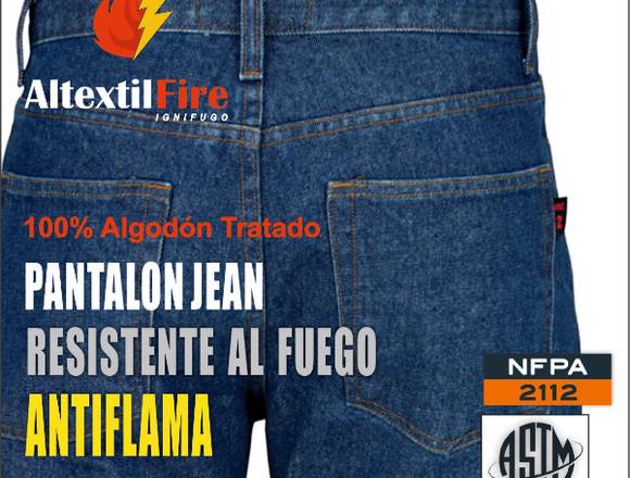 PANTALÓN JEAN ANTIFLAMA 100% ALGODÓN TRATADO