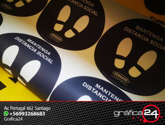 Sticker Circulares con Floor Graphics para Piso