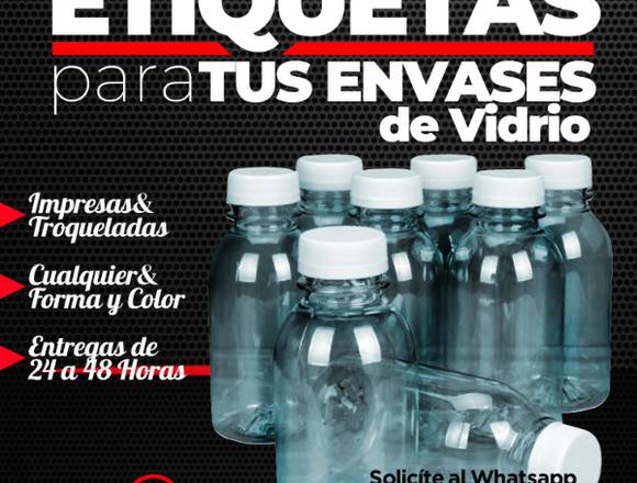 ETIQUETAS ADHESIVAS PARA ENVASES DE VIDRIO