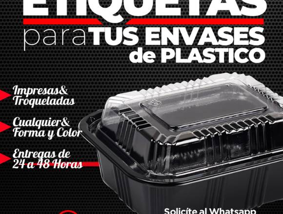 ETIQUETAS ADHESIVAS PARA ENVASES PLASTICOS