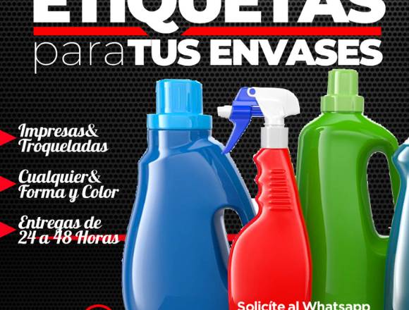 ETIQUETAS ADHESIVAS PARA ENVASES PLASTICOS