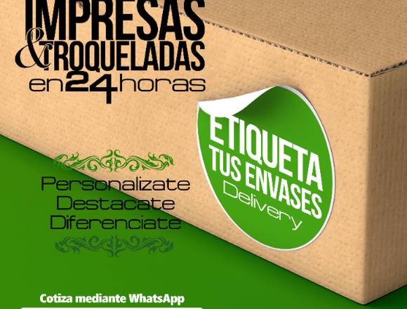 ETIQUETAS ADHESIVAS TROQUELADAS EN 24 HORAS