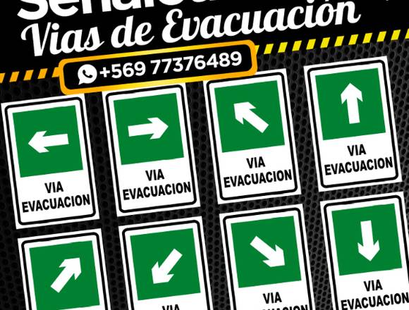 SEÑALETICAS ADHESIVAS DE VIAS DE EVACUACION