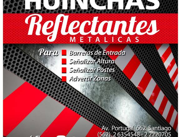 HUINCHAS METALICAS REFLECTANTES PARA PORTONES