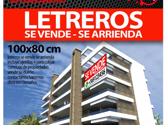 LETREROS SE VENDE, SE ARRIENDA