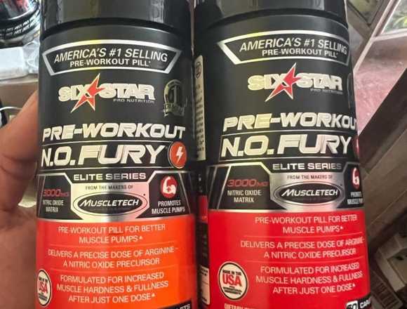 Pre Entrenamiento Fury Six Star Pro Nutrition 60c 