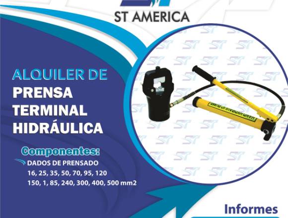 ALQUILER DE PRENSA TERMINAL HIDRAULICA