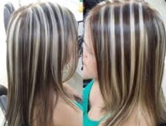 Mechas en el salon carolina´s