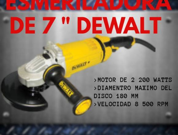 VENTA DE ESMERILADORA DE 7" DEWALT 