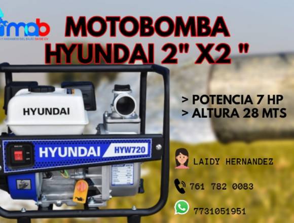 VENTA DE MOTOBOMBA DE 2" X 2" HYUNDAI