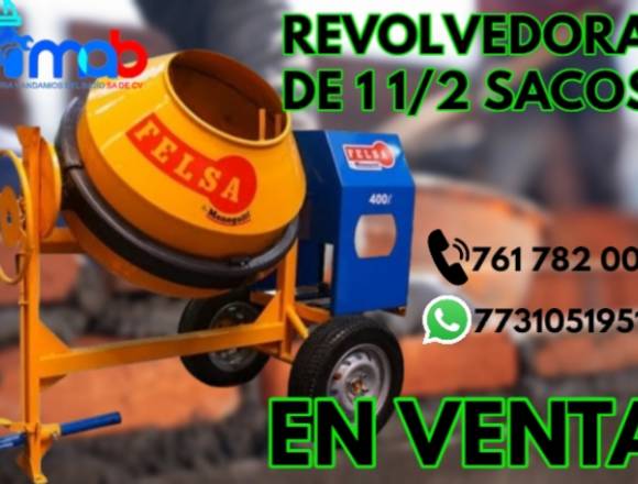 VENTA DE REVOLVEDORA DE UNO Y MEDIO SACOS