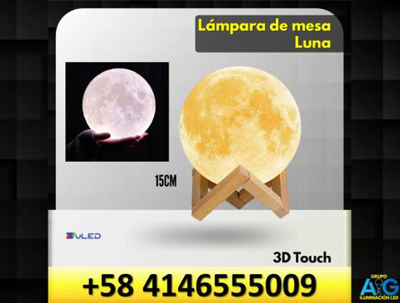 LAMPARA LED DE MESA LUNA 3D TOUCH 15CM ZULED