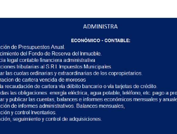 ADMINISTRACION DE EDIFICIOS CONJUNTOS RESIDENCIAL