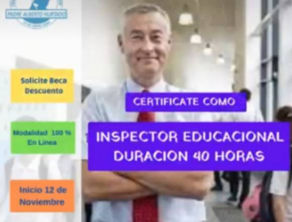 Certificate como inspector educacional