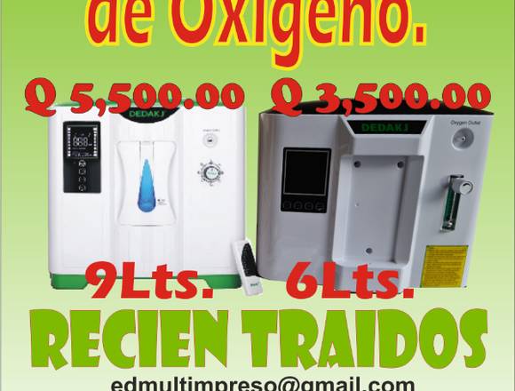 concentradores de oxigeno nuevos.