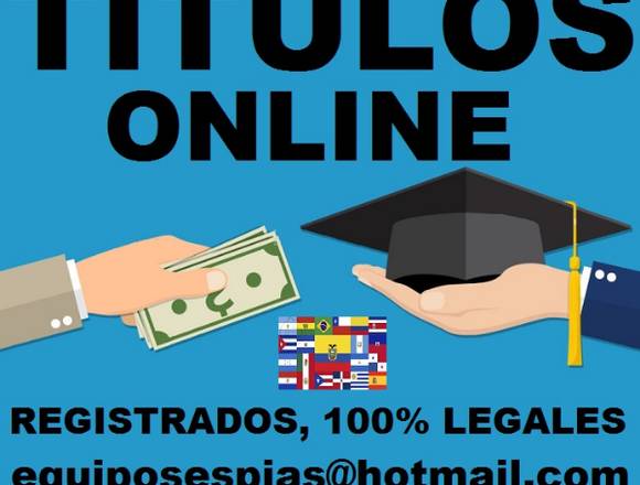 Titulos universitarios y tecnicos online