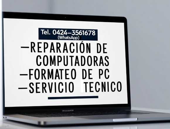 Reparación de Computadoras PC Laptop Formateo Pc.