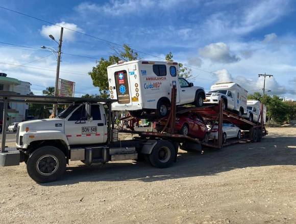 transportes de vehiculos en camabaja gruas niñeras