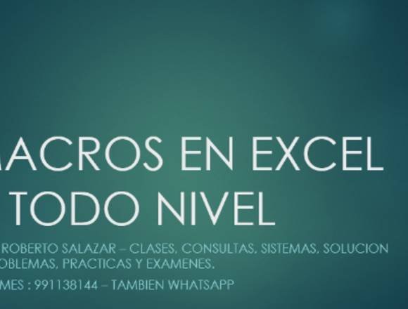 MACROS EN EXCEL (VBA)