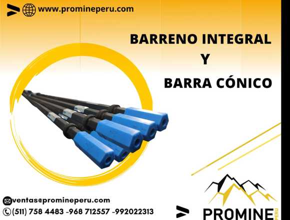 BARRA CÓNICA -BARRENO INTEGRAL