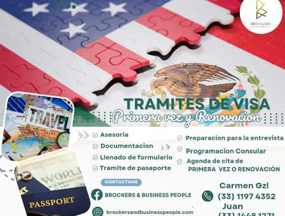 Trámite de visa y pasaporte, viajes 