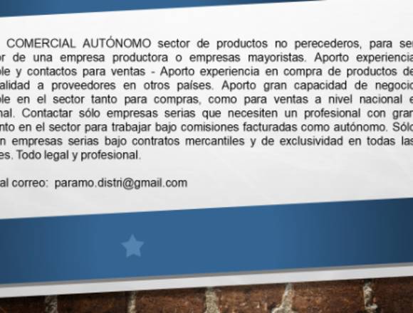 COMERCIAL   AUTONOMO