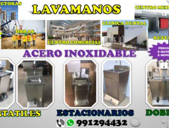 OFERTA!!! LAVAMANOS PORTATILES (ACERO INOXIDABLE)