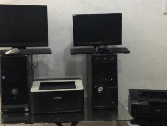 Computadoras de escritorio 2 armadas y equipadas