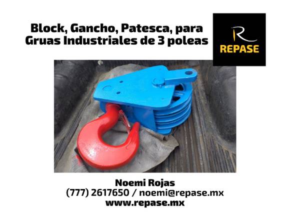 BLOCK Y GANCHOS PARA GRUAS INDUSTRIALES