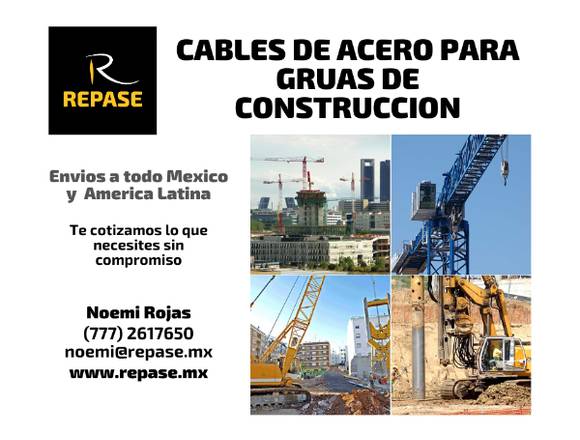 CABLES DE ACERO PARA GRUAS DE CONSTRUCCION