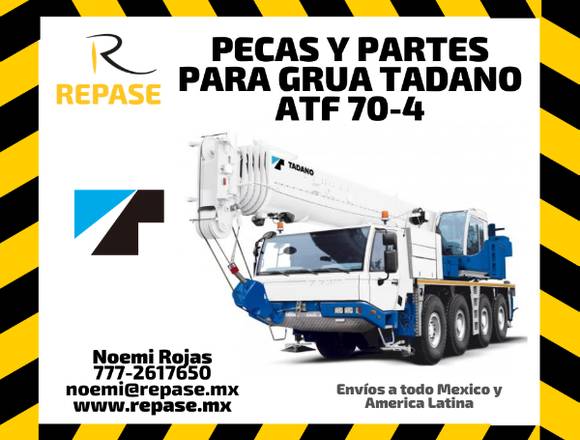 PECAS Y PARTES PARA GRUA TADANO ATF 70-4