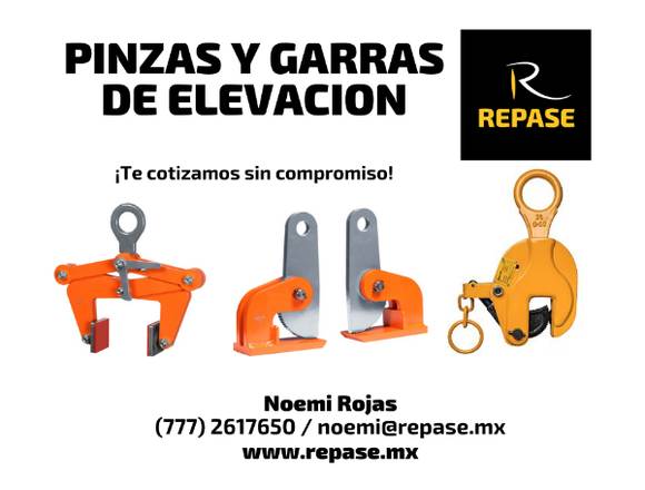 VENTA DE PINZAS Y GARRAS DE ELEVACION