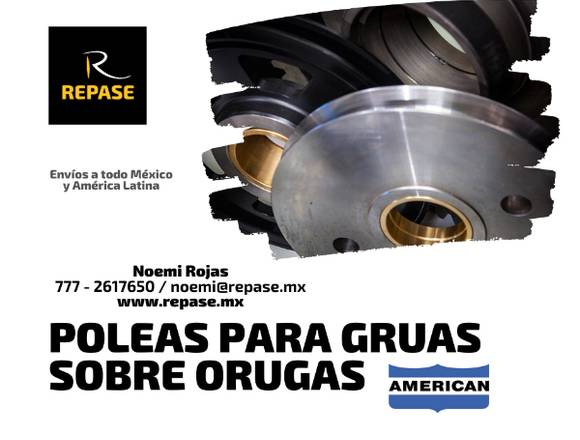 POLEAS PARA GRUAS SOBRE ORUGAS AMERICAN