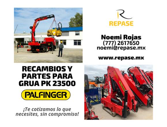 RECAMBIOS Y PARTES PARA GRUA PK 23500 PALFINGER