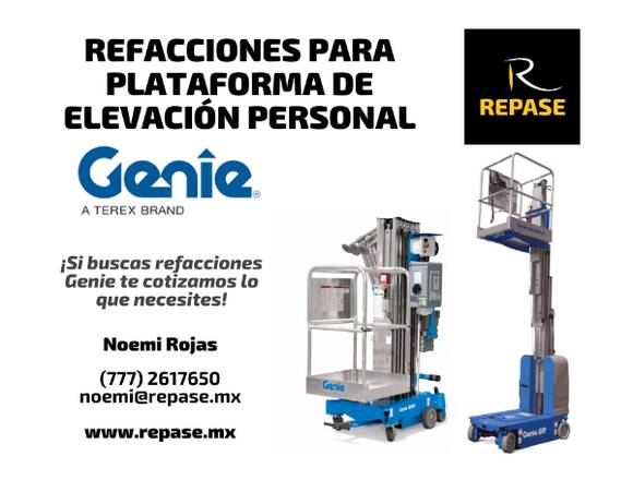 REFACCIONES PARA PLATAFORMAS DE ELEVACIÓN GENIE