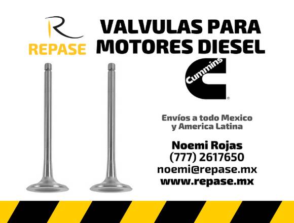 VALVULAS PARA MOTORES DIESEL - CUMMINS