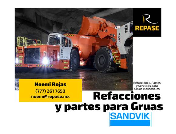 REFACCIONES Y PARTES PARA GRUAS SANDVIK