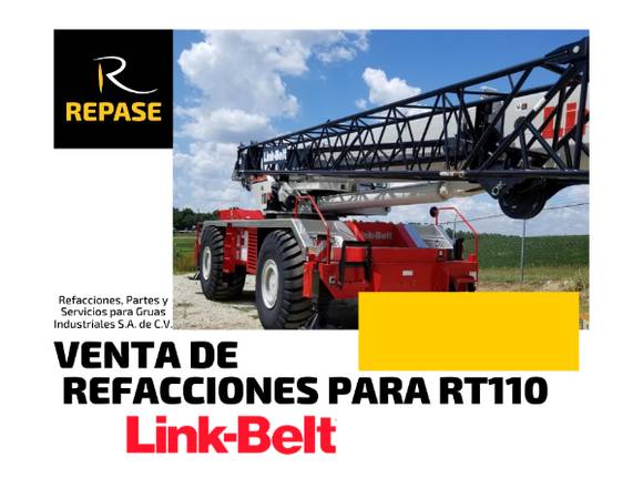 VENTAS DE REFACCIONES PARA RT110 LINKBELT