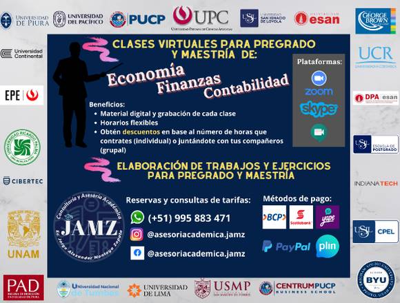 Profesor de Economía, Finanzas y contabilidad 