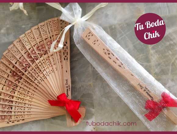 Abanicos para bodas personalizados