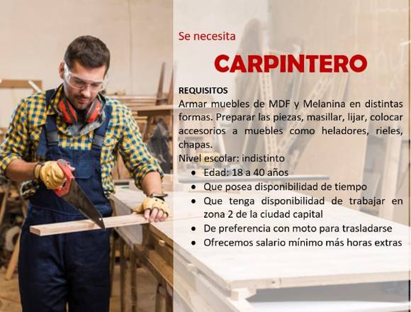 Carpintero Muebles MDF y Melamina