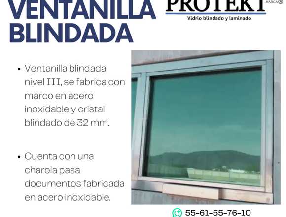 🪟🔐VENTANILLA BLINDADA 32 MM🔐🪟