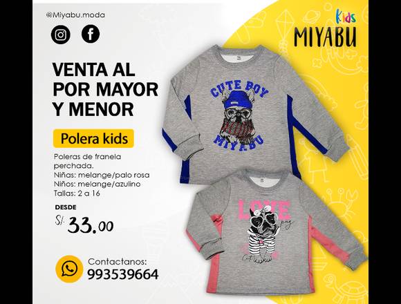 extinción fábrica Si Polera Kids - Venta al por mayor y MENOR 🦛 - Anuto clasificados