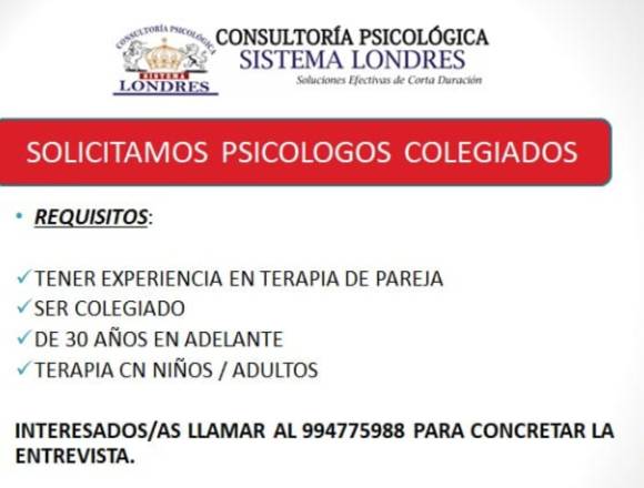 PSICOLOGO COLEGIADO 